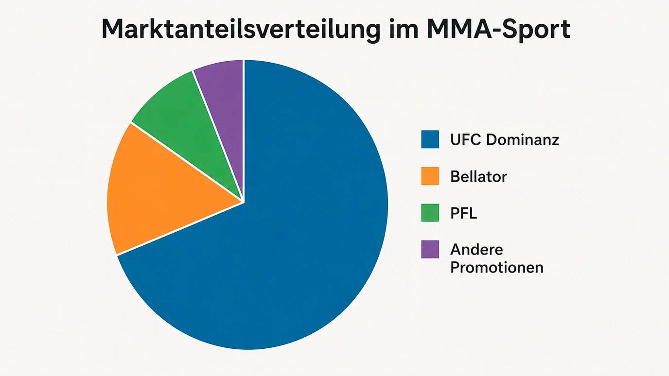 Marktanteile alternativer MMA-Promotionen PFL ONE Championship und Bellator im globalen Wettvolumen
