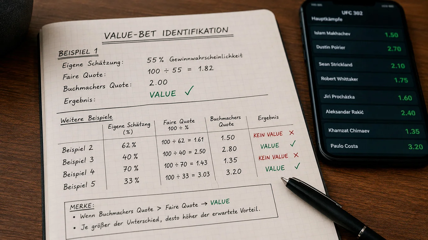 Value erkennen bei UFC-Wetten – eigene Wahrscheinlichkeit mit Dezimalquoten vergleichen
