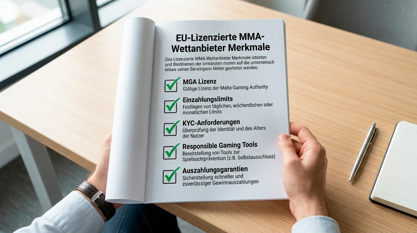 Merkmale seriöser MMA-Wettanbieter mit EU-Lizenz – MGA-Standard und Spielerschutz für deutsche Sportwetter