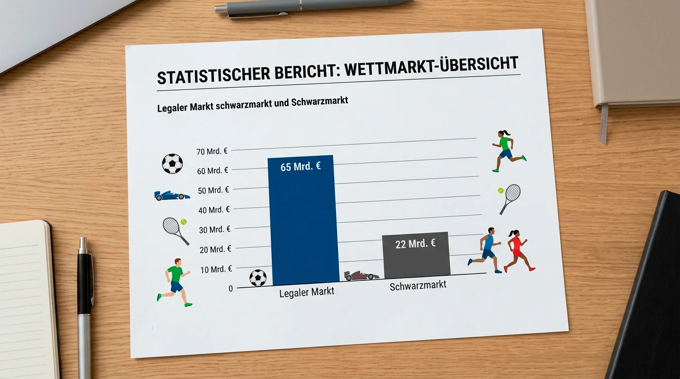 Umfang des Schwarzmarkts für Sportwetten in Deutschland mit GGL-Statistiken zu illegalen MMA-Wettanbietern