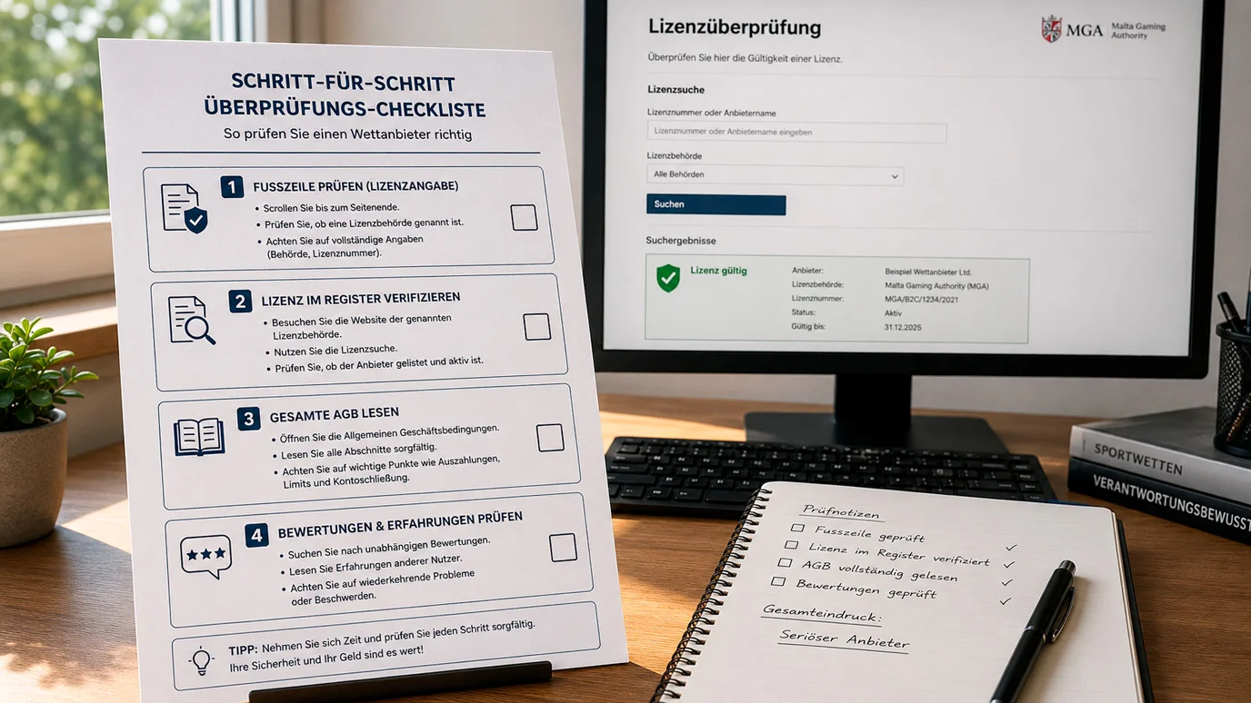 Seriosität eines MMA-Wettanbieters prüfen – systematische Checkliste für deutsche Sportwetter
