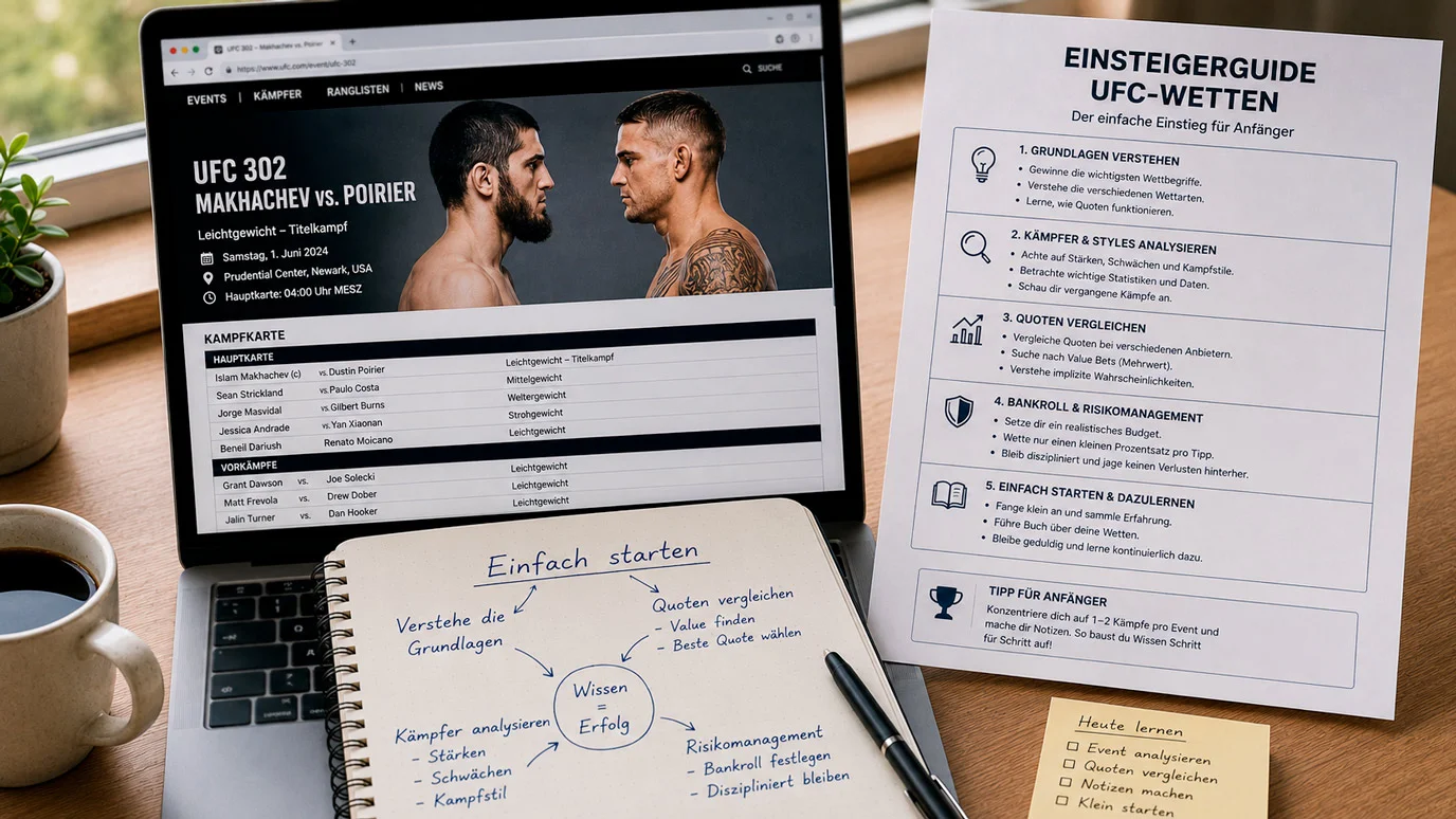 MMA-Wetten für Einsteiger – der zugängliche Einstieg vom UFC-Zuschauer zum informierten Sportwetter