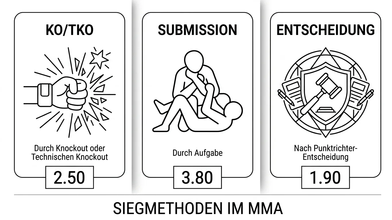 Methodenwette UFC – KO TKO Submission und Entscheidung als Wettarten erklärt mit Strategiehinweisen