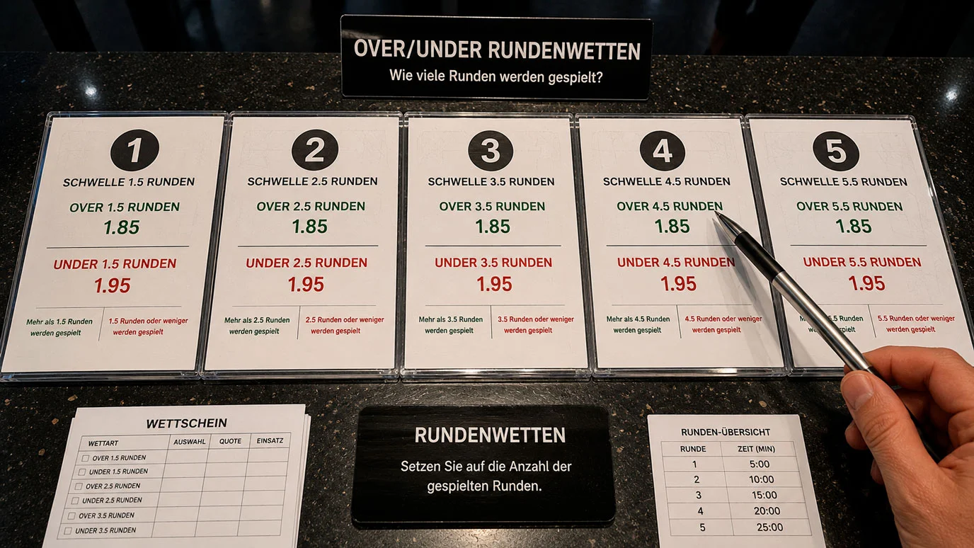 Rundenwette Over Under bei MMA – UFC Rundengesamt-Wetten und Strategie für Over Under 1.5 bis 4.5