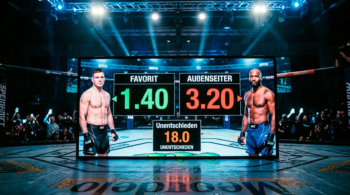 Siegwette Moneyline bei MMA – UFC-Quoten verstehen und Favorit vs. Außenseiter vergleichen