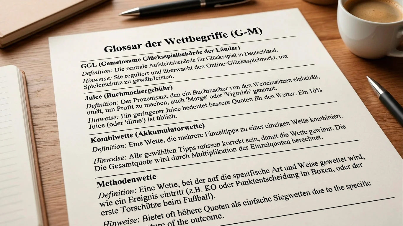 MMA Wetten Glossar G bis M – Grauzone, GGL, Juice und Methodenwette als Schlüsselbegriffe erklärt