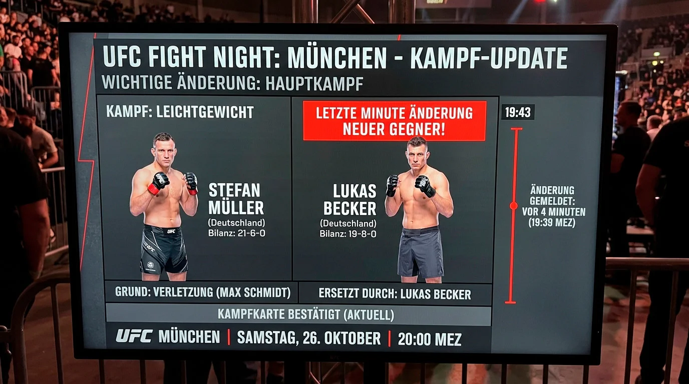 Spontane Kampfansetzung beim UFC Short-Notice-Fight – Dynamik und Wettmarktveränderungen für MMA-Sportwetter