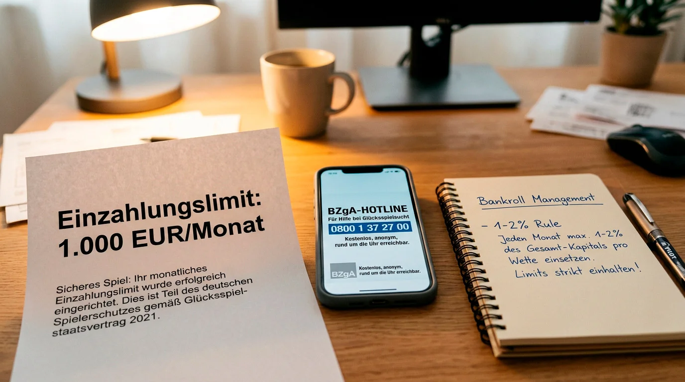 Spielerschutz und Einzahlungslimit MMA-Wetten Deutschland: BZgA Hilfsangebote, OASIS-Sperre und Bankroll-Regeln