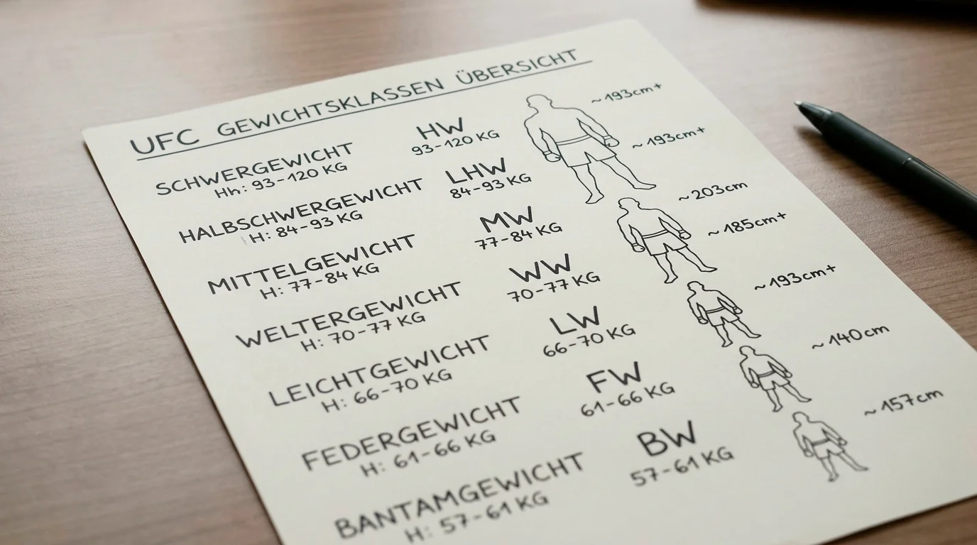 UFC Gewichtsklassen auf der Fight Card und ihre Bedeutung für verschiedene Wettstrategien