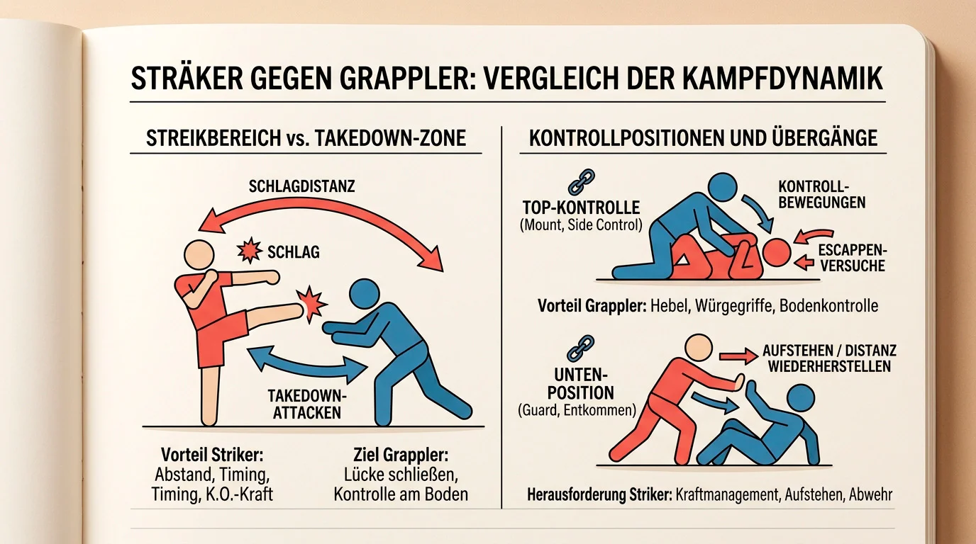 Stilmatchup-Analyse beim UFC Wetten – Striker gegen Grappler Vergleich und Quoten-Auswirkung