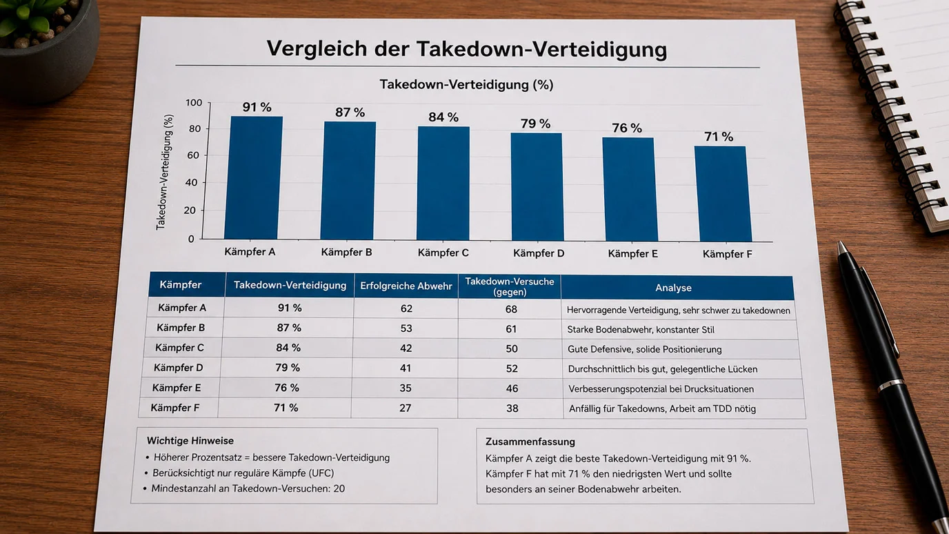 Takedown-Defense als Analysefaktor für UFC Wetten – Grappling-Statistiken im MMA-Wett-Kontext auswerten