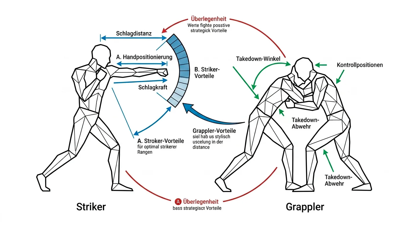 Stil-Matchup Analyse für UFC Wetten – Striker vs. Grappler Takedown Defense und Wettquoten