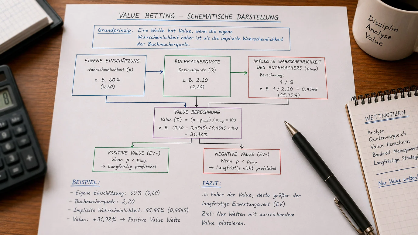 Value-Bet-Konzept bei UFC-Wetten erklärt – Buchmachermarge und überlegene Wahrscheinlichkeitsschätzung