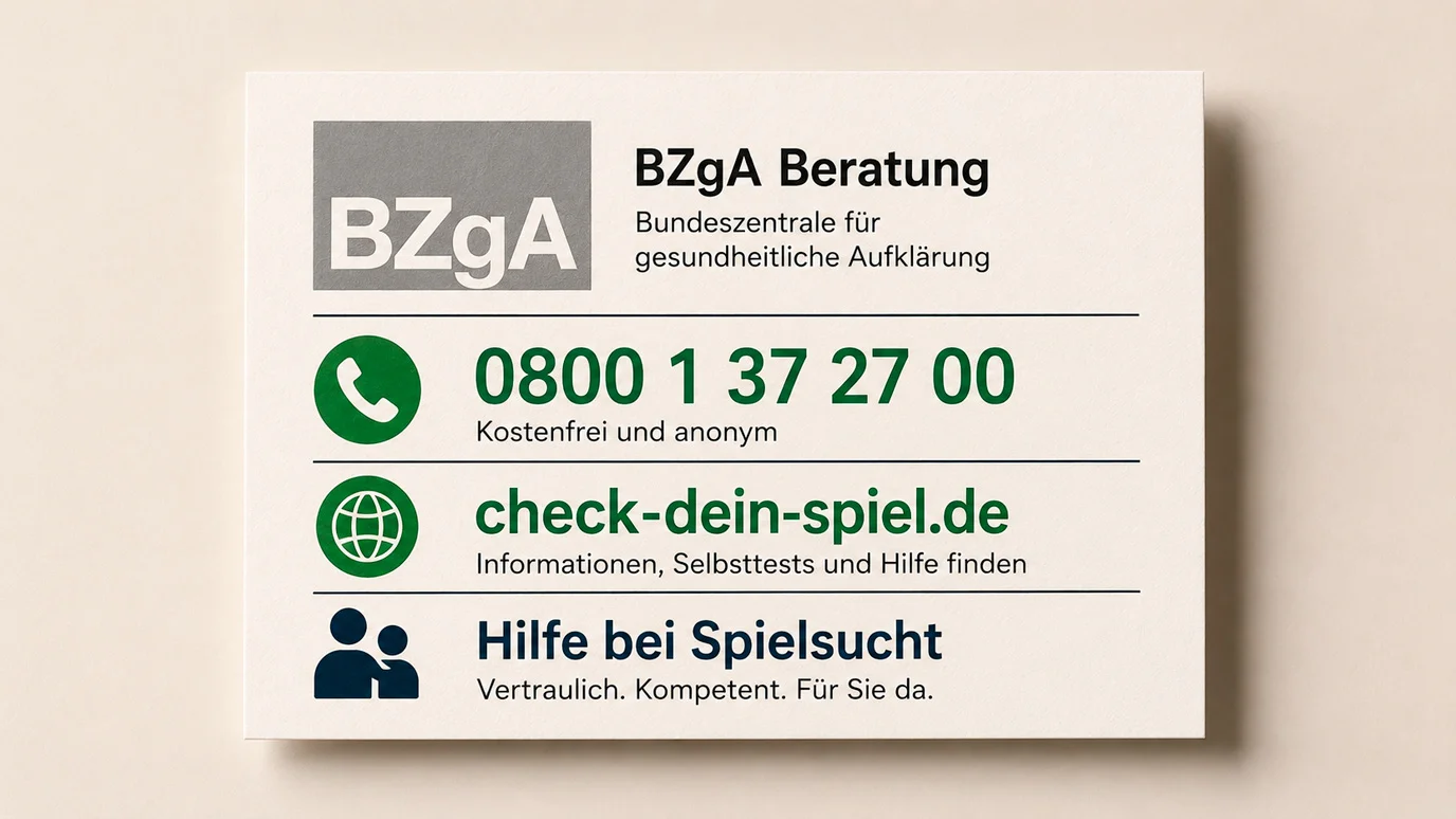 BZgA-Hilfsangebote für deutsche Sportwetter: Telefonberatung und check-dein-spiel.de