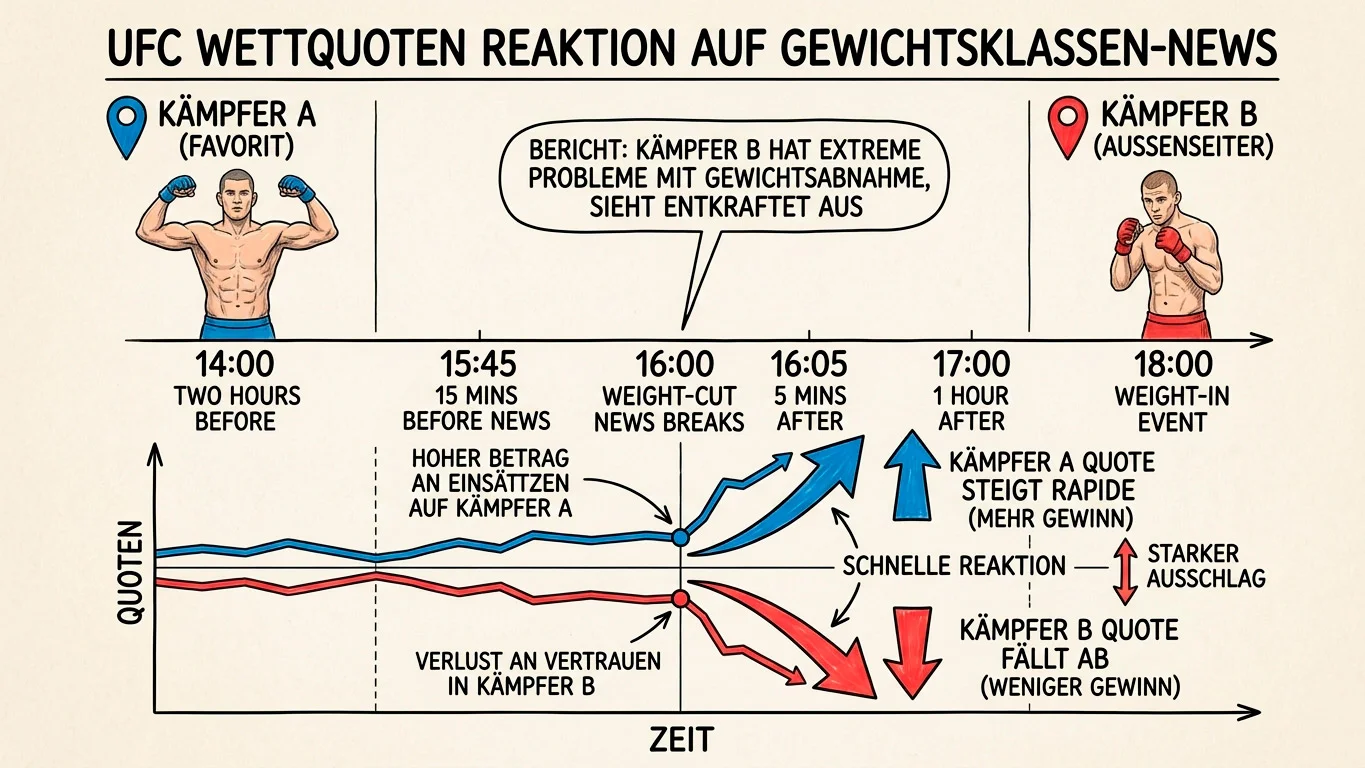 Quotenbewegung bei UFC Wetten durch Weight-Cut-Nachrichten – wie Buchmacher auf Gewichtsschnitt-News reagieren